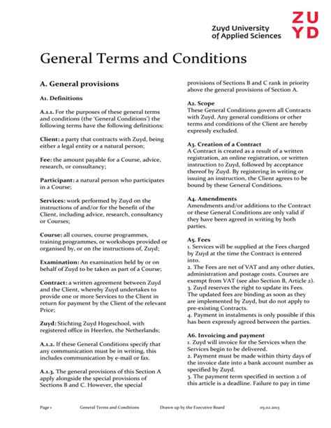 esib|General Terms and Conditions